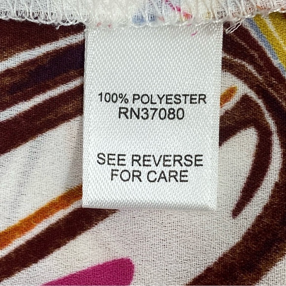 Cato Est 1946 Womens Multicolor Bell Sleeve Artist Print Blouse Size XL - Picture 10 of 11